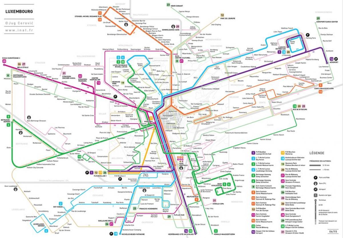 map of Luxembourg metro