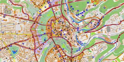 Map of Luxembourg city centre